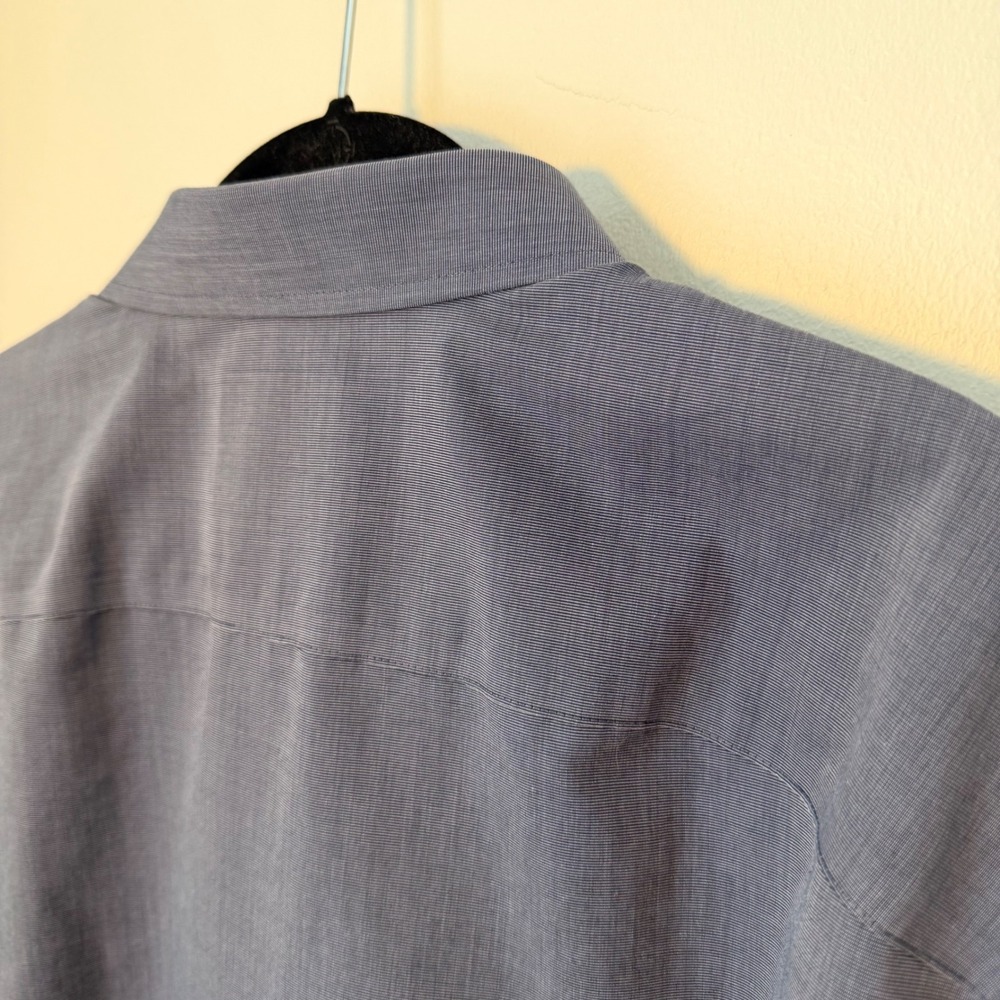 UNTUCKit Orville Wrinkle Free Long Sleeve Button Up Shirt Blue Casual Office XXL - Picture 13 of 13